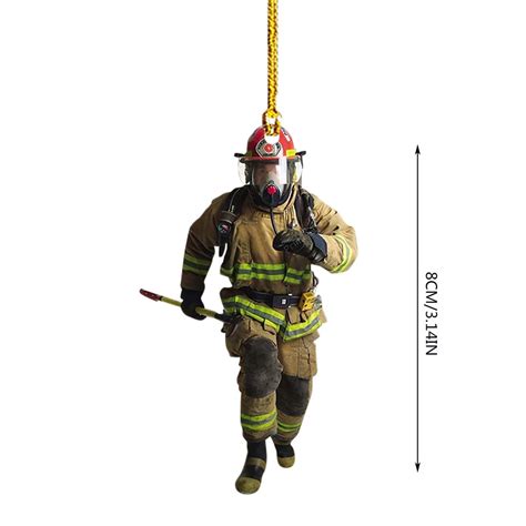 Sdjma Personalized Firefighter Ornaments 2023 Fireman Ornaments For