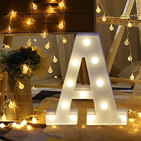 Led Marquee Letter Lights Sign 26 Alphabet Light Up Letters Sign For Night Light