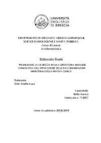 Tesi Rischio Clinico In Sala Operatoria Docsity