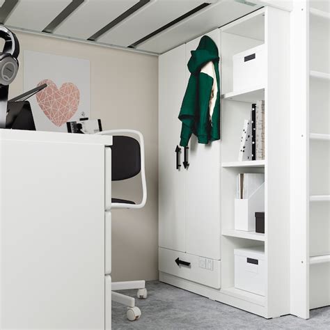 SmÅstad Loft Bed White Whitewith Desk With 4 Drawers 90x200 Cm Ikea