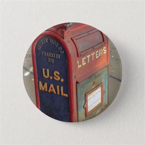 Vintage Mailbox 6 Cm Round Badge Zazzle