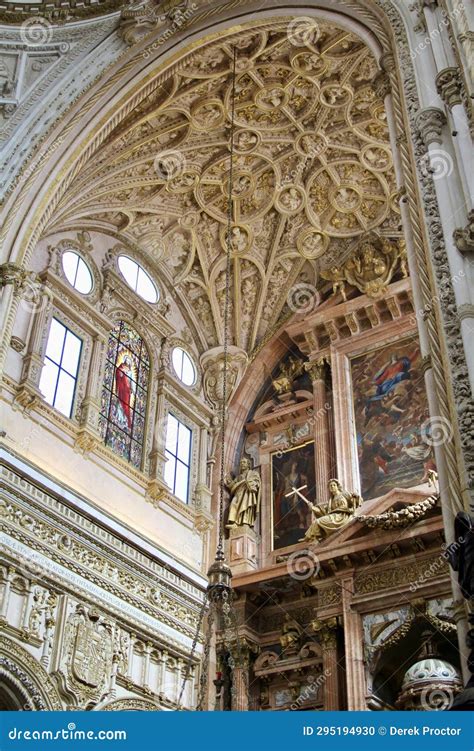 Interior of Cordoba Mezquita Showing Architecture in Andalusia, Spain ...