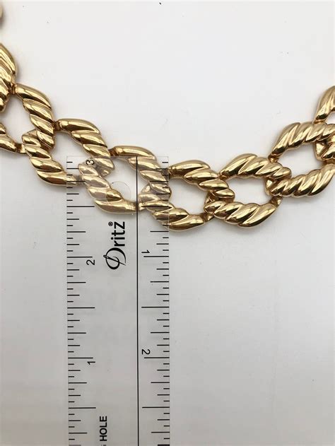 Napier Gold Tone Collar Chain Necklace Etsy