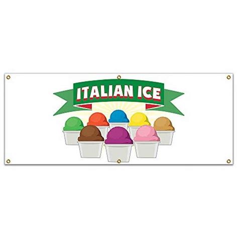 Signmission 72 In Italian Ice Banner With Concession Stand Food Truck