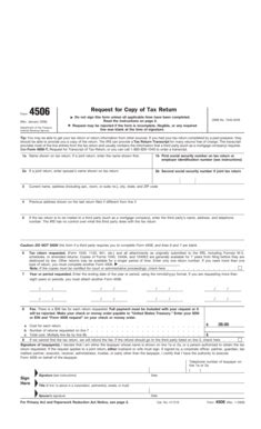 Fillable Online Form 4506 Rev January 2008 Request For Copy Of Tax