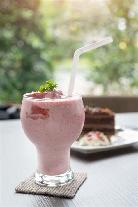 Strawberry Smoothie Sweet And Refresh Drink Stock Photo Image Of