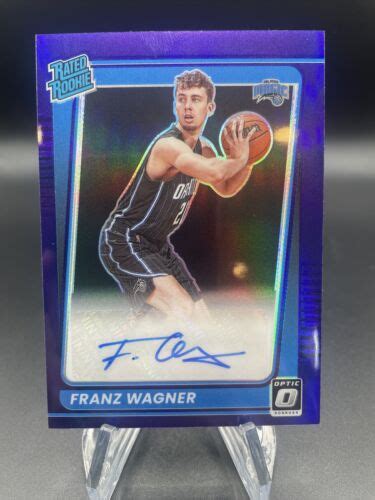 2021 22 Panini Donruss Optic Franz Wagner Purple Prizm Signatures Auto