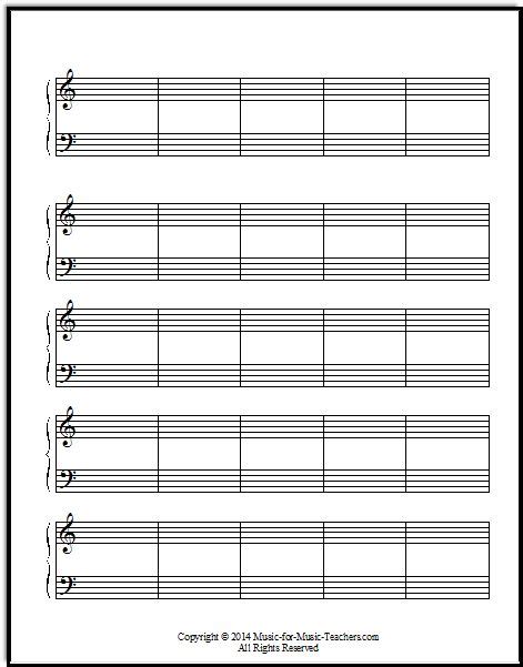 Staff Paper Pdfs Download Free Staff Paper Piano Sheet Music Classical Blank Sheet Music