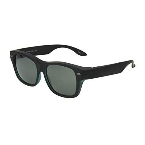 Foster Grant Solar Shield Polarized Fit Over Sunglass M L Black Frame Grey Lens Ebay