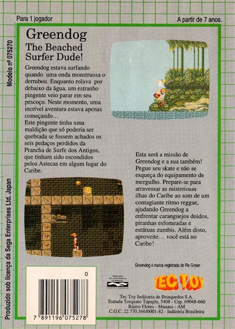 Greendog The Beached Surfer Dude Para Game Gear 1993