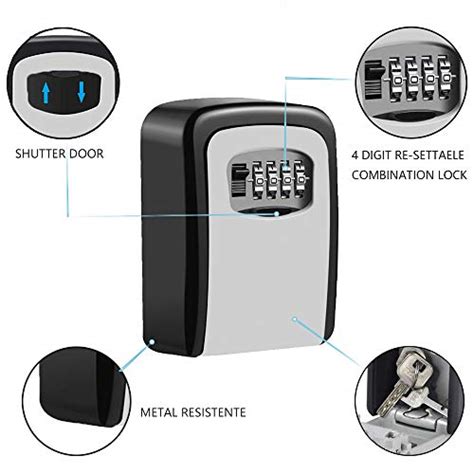 Snapklik ZHEGE Key Lock Box 4 Digit Combination Storage Lockbox