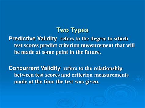 PPT Chapter 6 Validity 1 Basic Concepts Of Validity PowerPoint