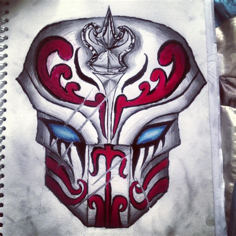 Samurai Mask Drawing By Naqieb On Deviantart