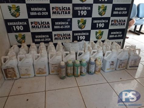 Pm Apreende Litros De Defensivos Agr Colas E Prende Suspeito Em