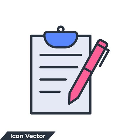 Report Icon Logo Vector Illustration Audit And Analysis Symbol