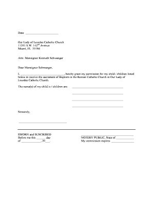 Parent Consent Letter For Baptism Complete With Ease AirSlate SignNow