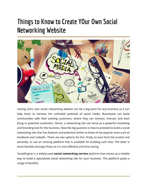 Ppt Things To Know To Create Your Own Social Networking Website