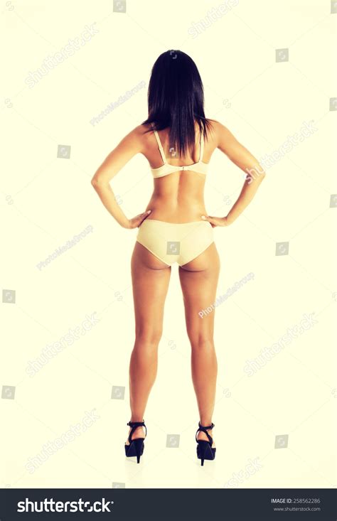 Sexy Brunette Tanned Woman Posing Lingerie Stock Photo Shutterstock