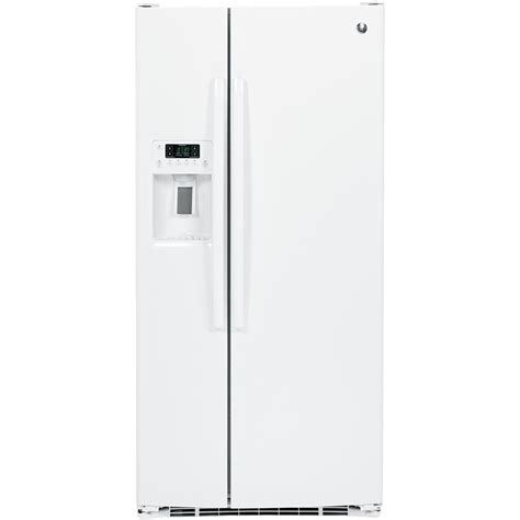 GE 23 2 Cu Ft Side By Side Refrigerator White GSE23GGKWW Best Buy