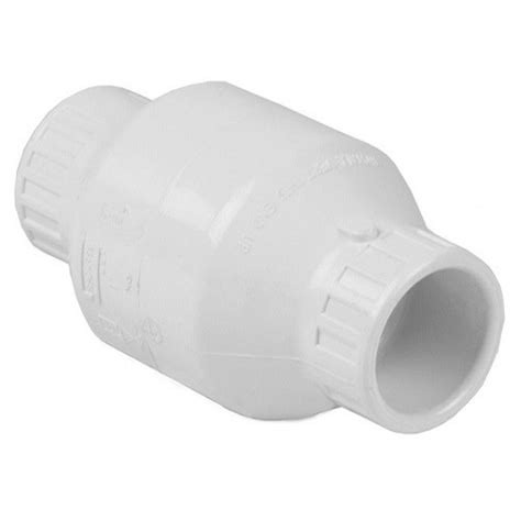 White Pvc 12 Swing Check Valve Fpt X Fpt The Drainage Products Store