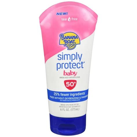 Banana Boat Simply Protect Baby Mineral Based Sunscreen Lotion Spf 50