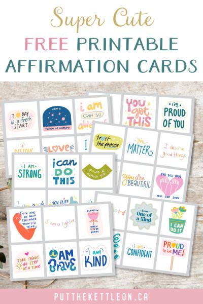 36 Free Printable Affirmation Cards Pdf Download