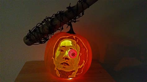 Pin On Walking Dead Glenn Halloween Pumpkin