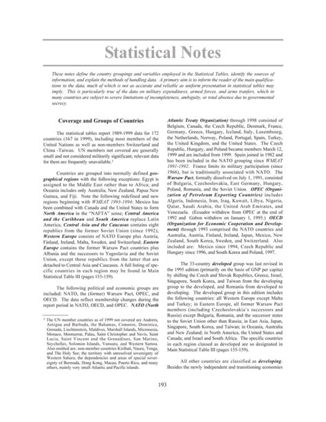 Statistical Notes