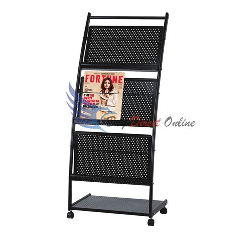 Black Magazine Rack Rak Majalah Foldable A Size Magazine Newspaper