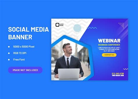 Premium Vector Webinar Template For Social Media