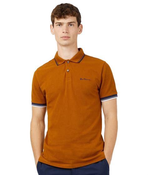 Ben Sherman Caramel Signature Tipped Polo Shirt Modfellas Clothing