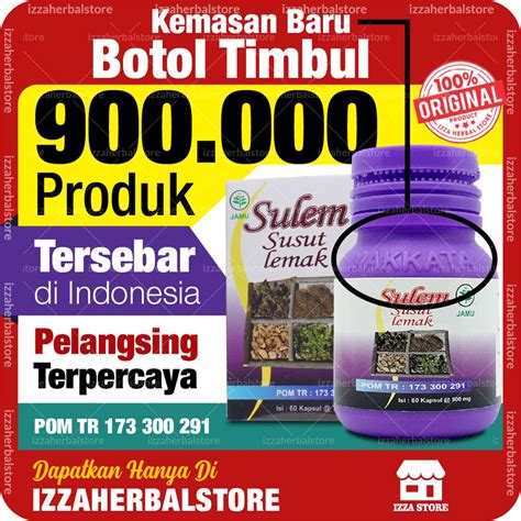 Jual Pelangsing Badan Alami Cepat Aman Sulem Susut Lemak Herbal Ori