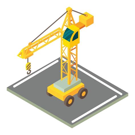 Icono De Grúa De Construcción Estilo Isométrico 15654968 Vector En