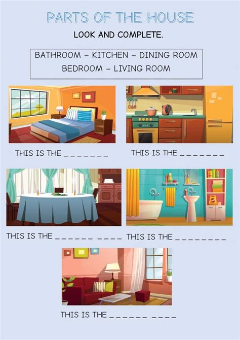 An Info Sheet Describing The Parts Of A House