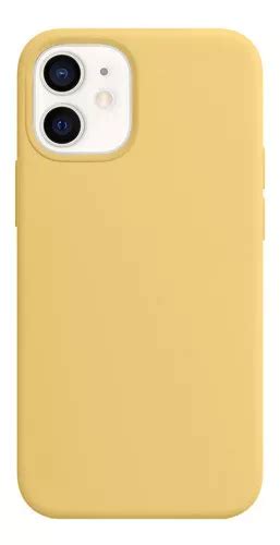 Capa Capinha Silicone Veludo Compat Vel Iphone Mini Cor Amarelo