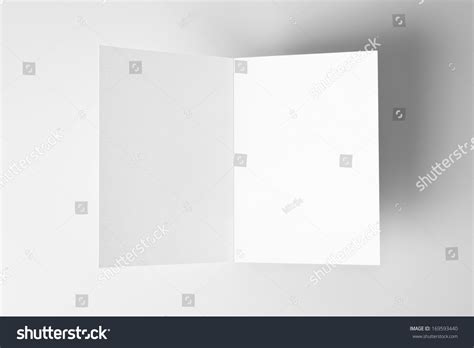 Blank Open Card Over Grey Background Stock Photo 169593440 Shutterstock