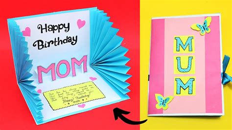 Beautiful Birthday Card Idea Handmade Greetings Card For Mother Diy