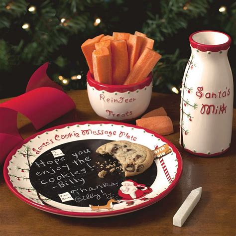 Naughty And Nice Santa Cookies Plate And Mug Set Home Designing