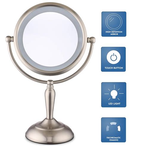 Best Bronze Lighted Makeup Mirror With Magnification Wall Mount Cord