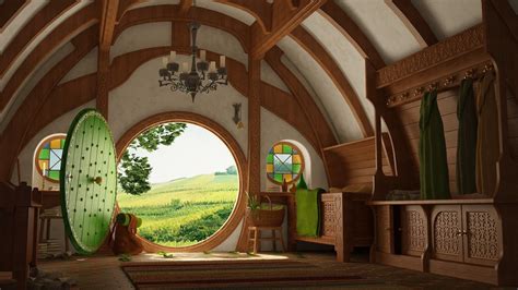 The Lord Of The Rings Bag End The Shire Interiors House Wallpapers