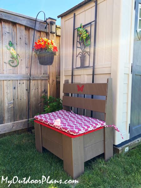 DIY Project - Outdoor Storage Bench | MyOutdoorPlans