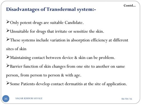 Transdermal Drug Delivery System [tdds] Ppt