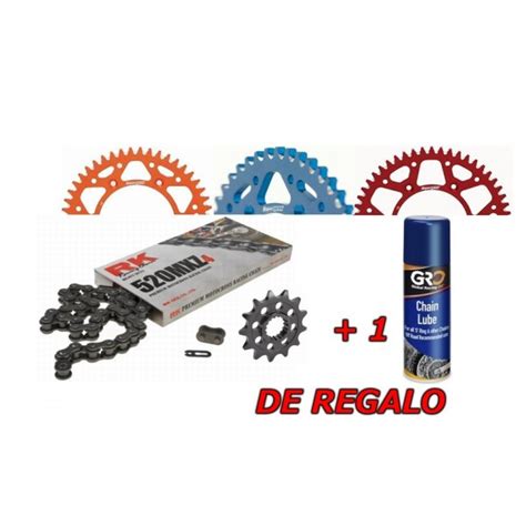 Kit Transmision Sin Retenes Cadena Rk Mxz Negra Pi On Corona