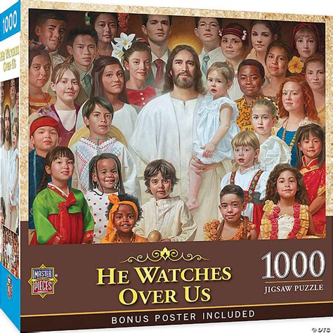 MasterPieces He Watches Over Us 1000 Piece Jigsaw Puzzle For Adults