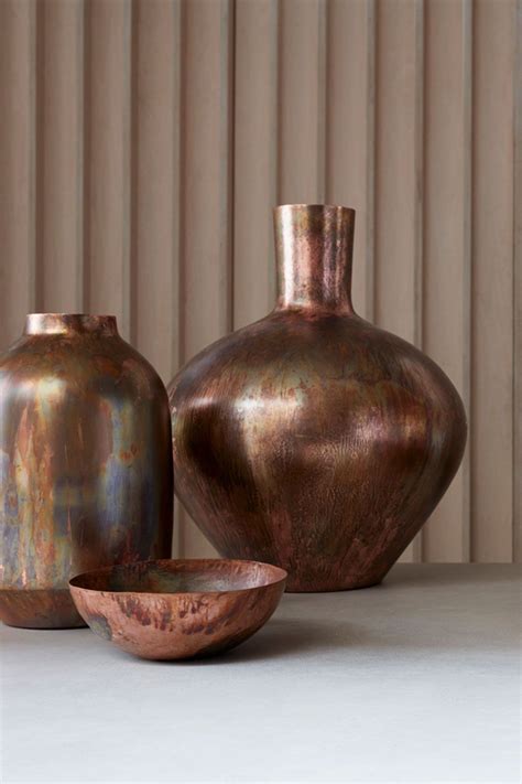 Molten Copper Vase Copper Vase Vase Rustic Copper