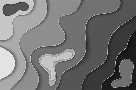 Paper Cut Abstract Black And White Concept Background Vector