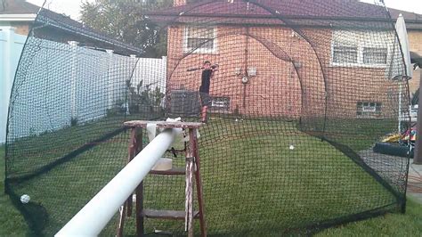 Diy Baseball Batting Cage Pitching Machine Home Made Wiffle Ball Pitching Machine Hit Like