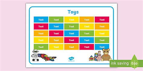 Toys Themed Editable Word Mat Teacher Made Twinkl