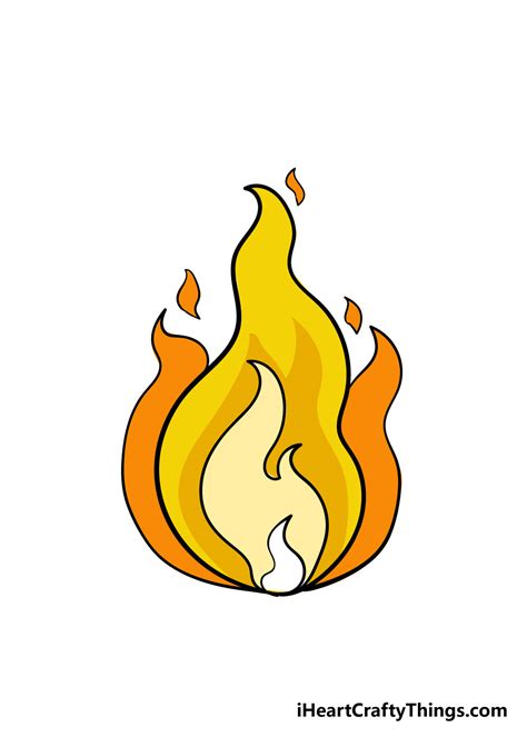 Fire Drawing How To Draw Fire Step By Step