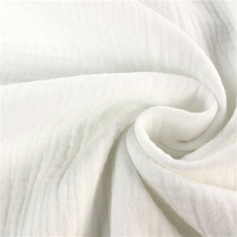 Cotton Muslin Double Gauze White Fabrics Hemmers